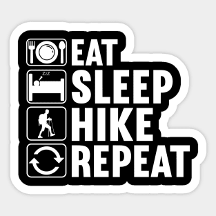 Eat Sleep Hike Repeat Sticker